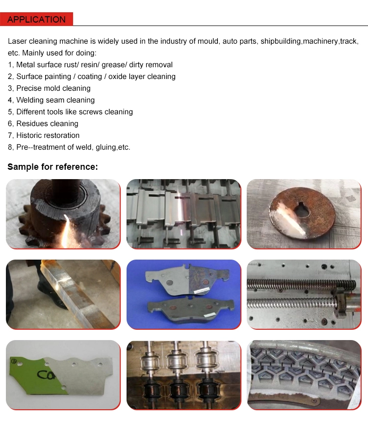 Portable fiber laser rust removal cleaning machine for sale